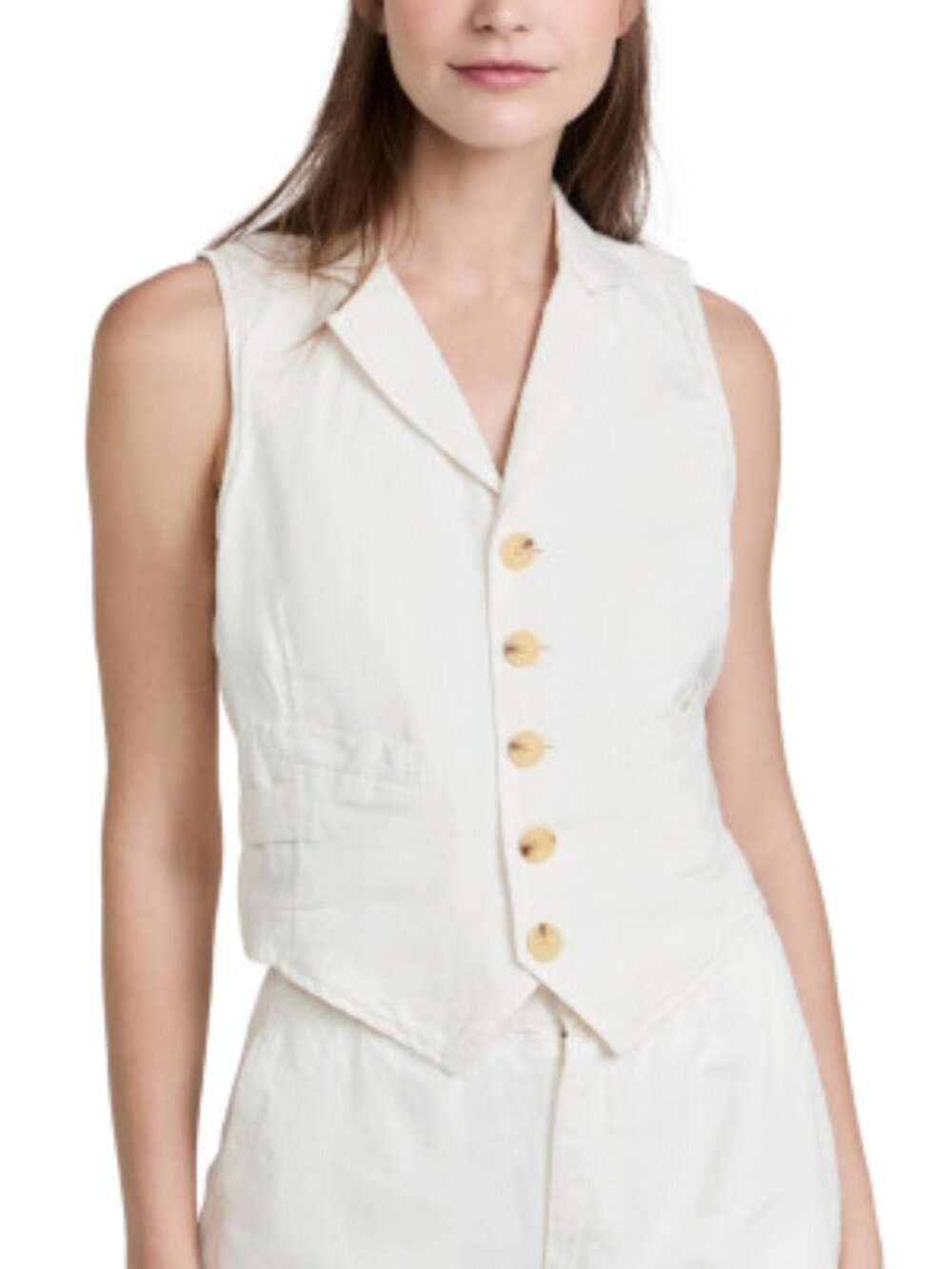 Alex Mill Keaton Twill Vest Ecru, M